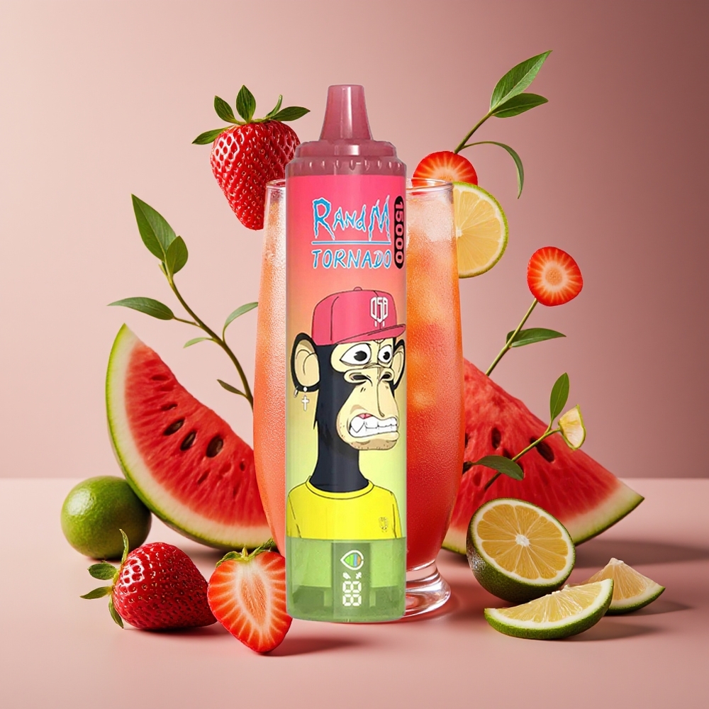 RandM Fumot Tornado 15000 Puffs 25ml 850mAh Mesh Strawberry Watermelon Lemonade Disposable Vape