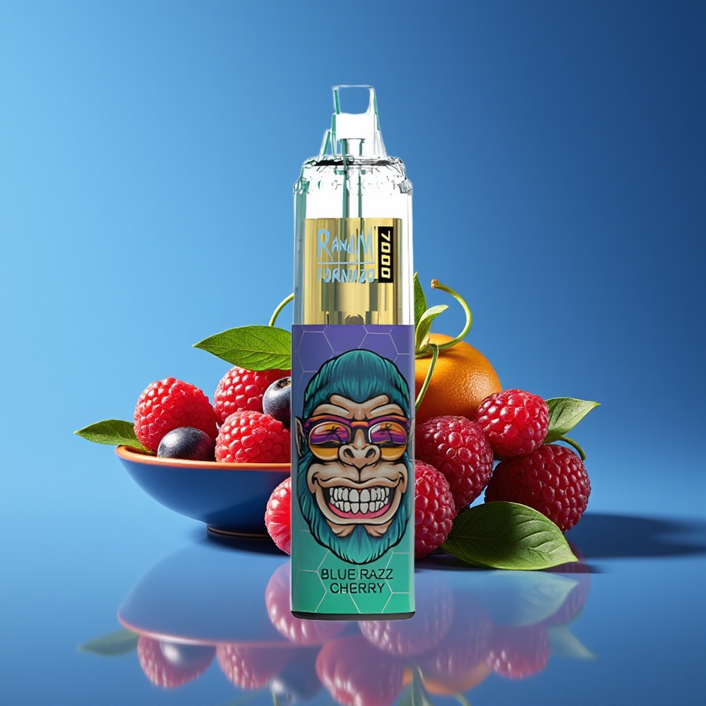 RandM Fumot Tornado 7000 Puffs 14ML 850MAH Mesh Blue Razz Cherry Disposable Vape