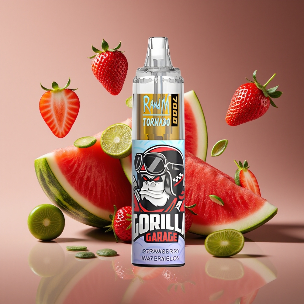 RandM Fumot Tornado 7000 Puffs 14ML 850MAH Mesh Strawberry Watermelon Disposable Vape