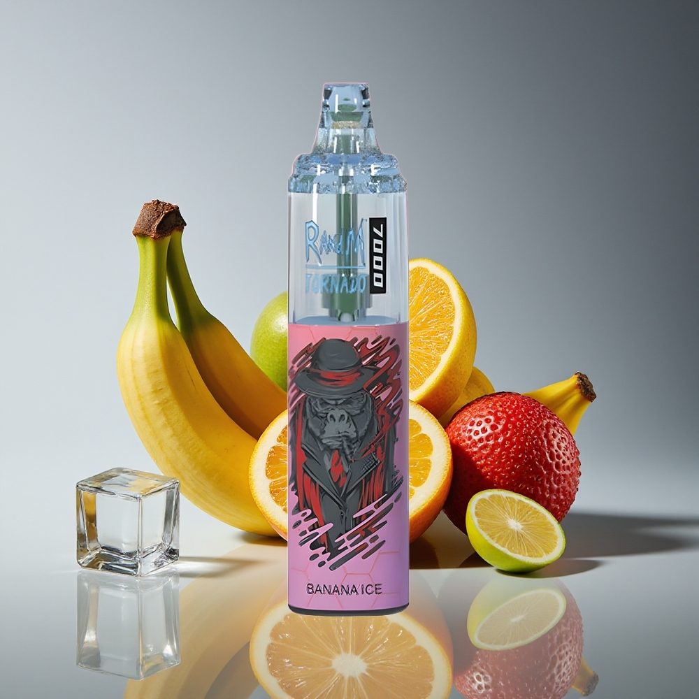 RandM Fumot Tornado 7000 Puffs 14ML Mesh Air-Adjustable Banana Ice Disposable Vape