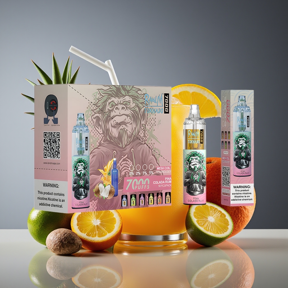 RandM Fumot Tornado 7000 Puffs 14ML Mesh Air-Adjustable Pina Colada Disposable Vape