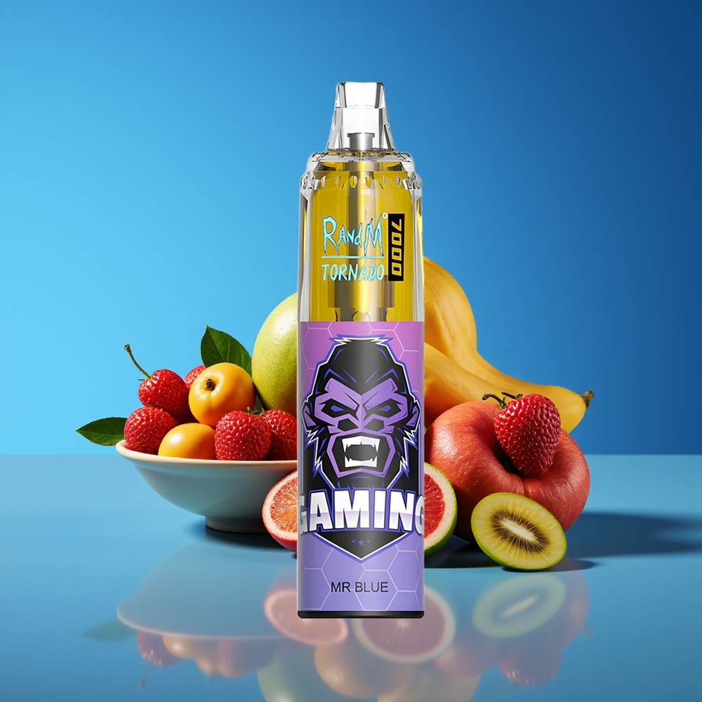 RandM Fumot Tornado 7000 Puffs 14ML Mesh Coil Air-Adjustable Dr Blue Disposable Vape