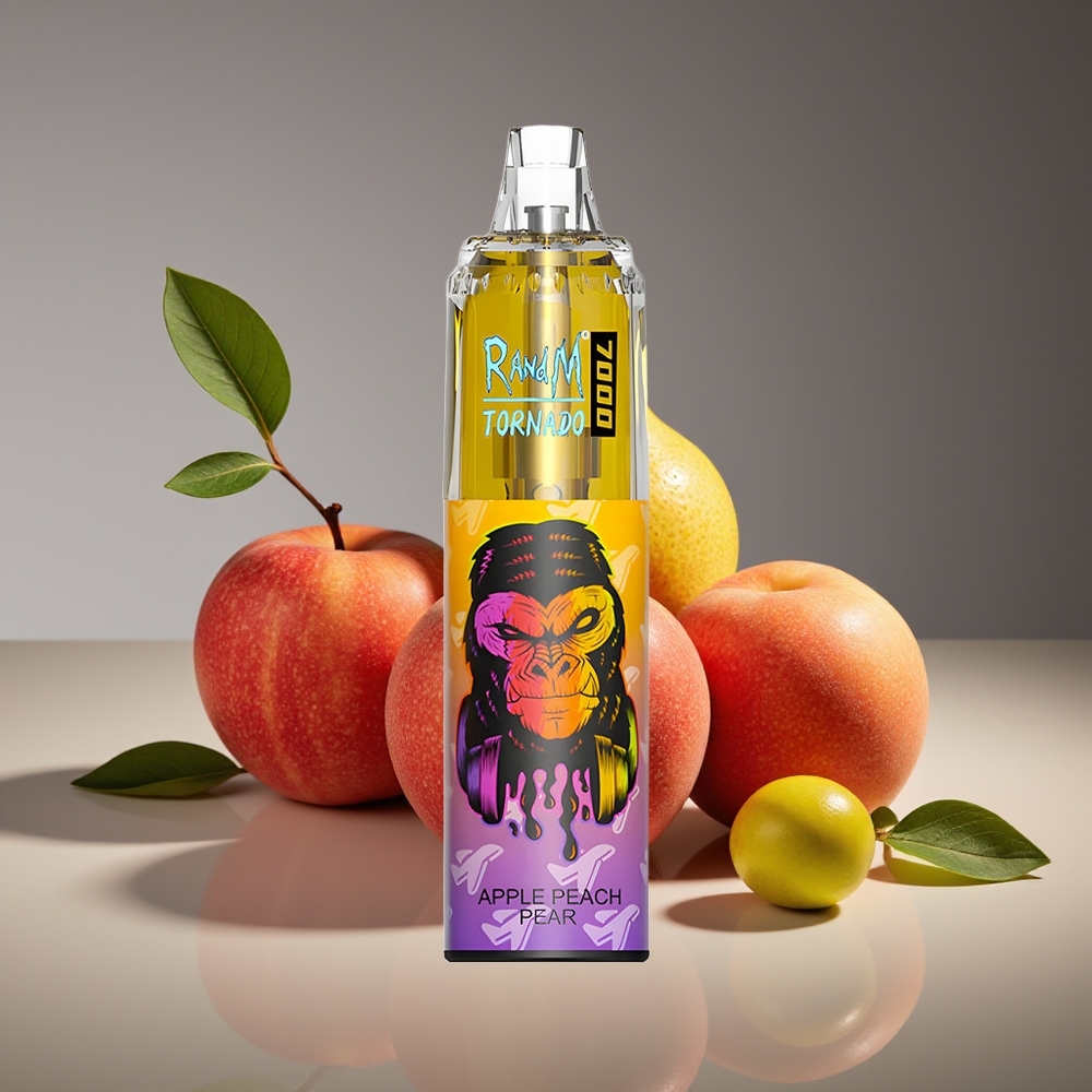 RandM Fumot Tornado 7000 Puffs 14ML Mesh RGB Air-Adjustable Apple Peach Pear Disposable Vape