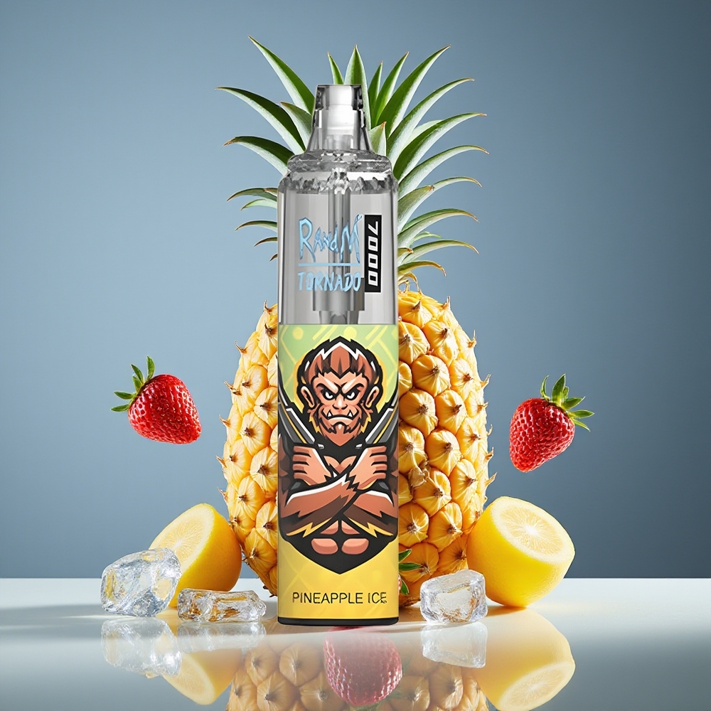 RandM Fumot Tornado 7000 Puffs 14ML Mesh RGB Air-Adjustable Pineapple Ice Disposable Vape