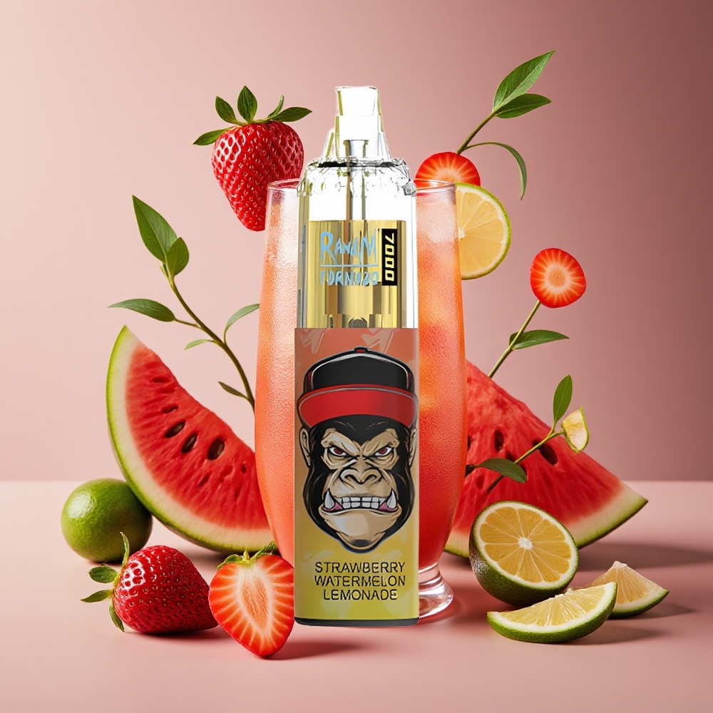 RandM Fumot Tornado 7000 Puffs 14ML Mesh RGB Air-Adjustable Strawberry Watermelon Lemonade