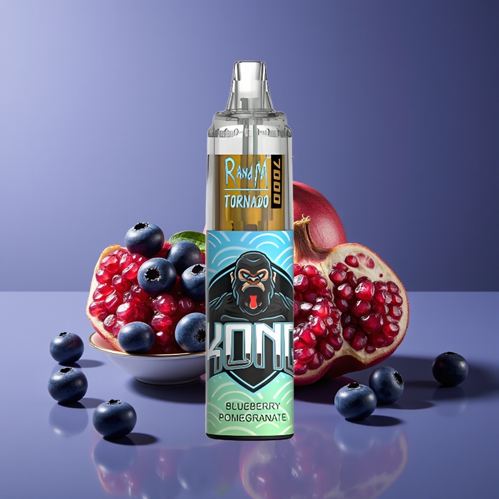 RandM Fumot Tornado 7000 Puffs 14ML Mesh RGB Type-C Air-Adjustable Blueberry Pomegranate