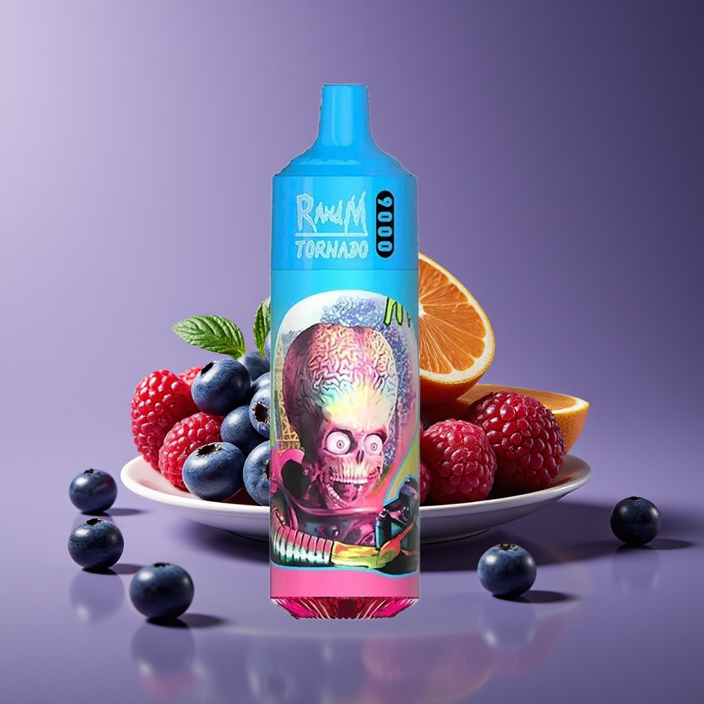 RandM Fumot Tornado 9000 Puffs 18mL Mesh RGB Disposable Vape Blueberry Sour Raspberry