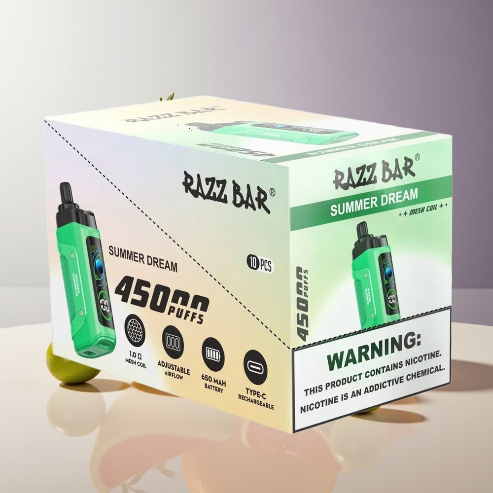 Razz Bar 45000 Puffs Disposable Vape Mesh Airflow Type-C Summer Dream