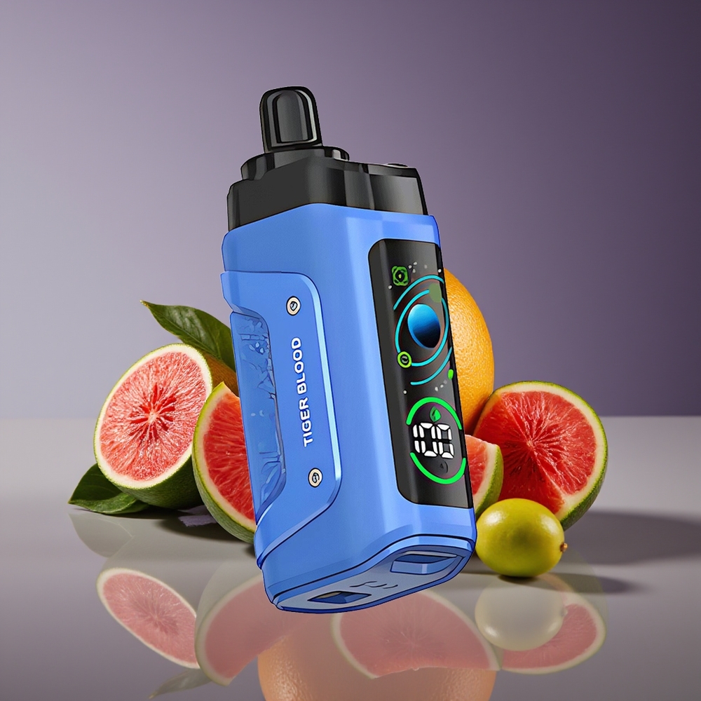 Razz Bar 45000 Puffs Disposable Vape Tiger Blood Mesh Coil Adjustable Airflow Type-C