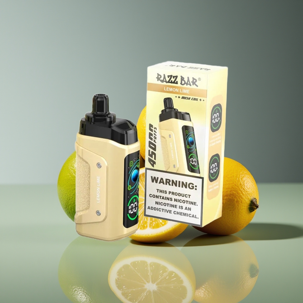 Razz Bar 45000 Puffs Mesh Adjustable Airflow Disposable Vape Lemon Lime
