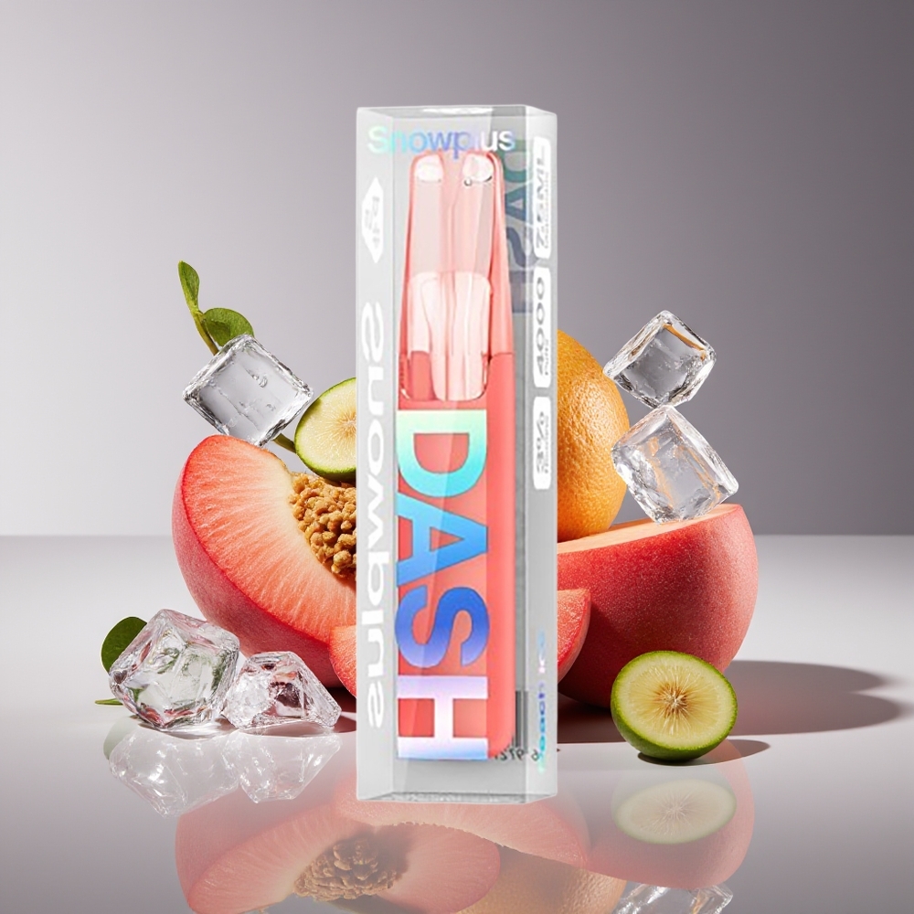 Snowplus Dash 4000 Puffs 75ml Nic 3/5 Peach Ice Ceramic Disposable