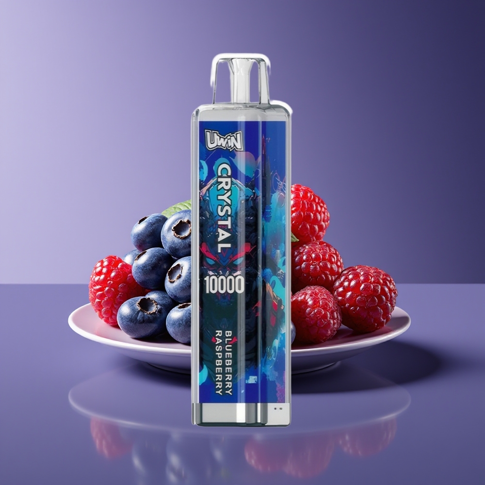 Uwin Crystal 10000 Puffs RGB Disposable Vape Blueberry Raspberry 18ml Rechargeable