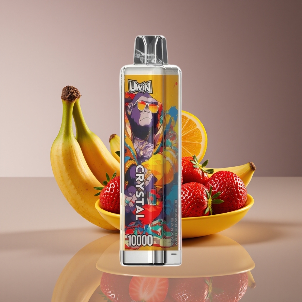 Uwin Crystal 10000 Puffs RGB Disposable Vape Strawberry Banana