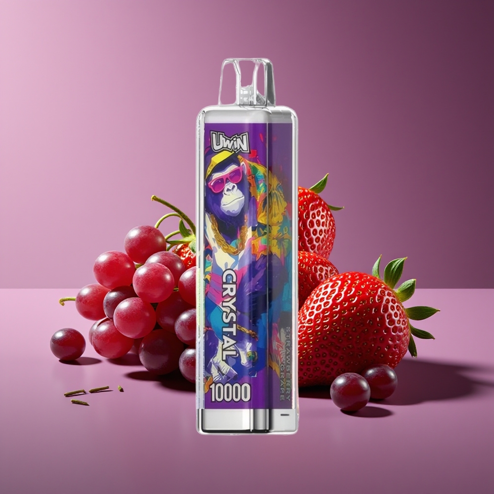 Uwin Crystal 10000 Puffs RGB Rechargeable Strawberry Grape Disposable Vape