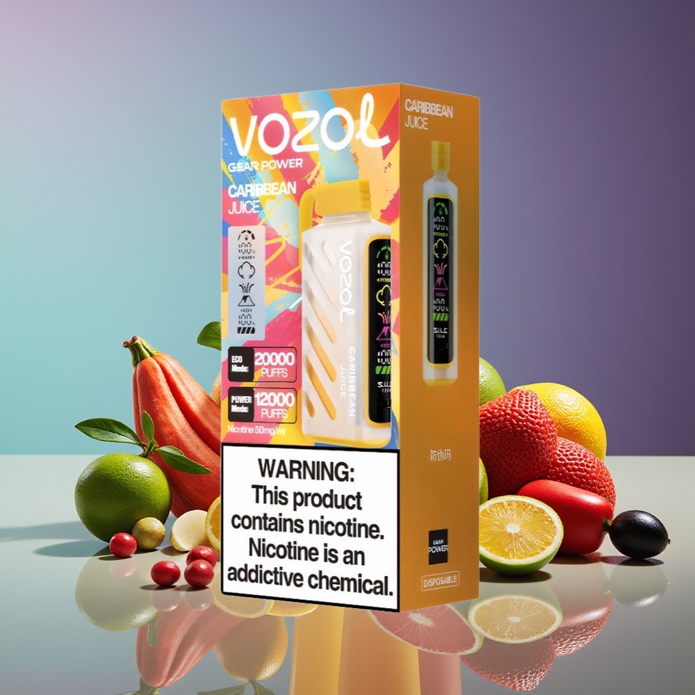 VOZOL Gear Power 20000 Puffs Dual Mesh 20mL Caribbean Juice Disposable Vape