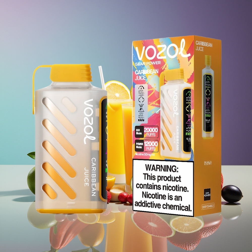 VOZOL Gear Power 20000 Puffs Dual Mesh 20mL Caribbean Juice Disposable Vape