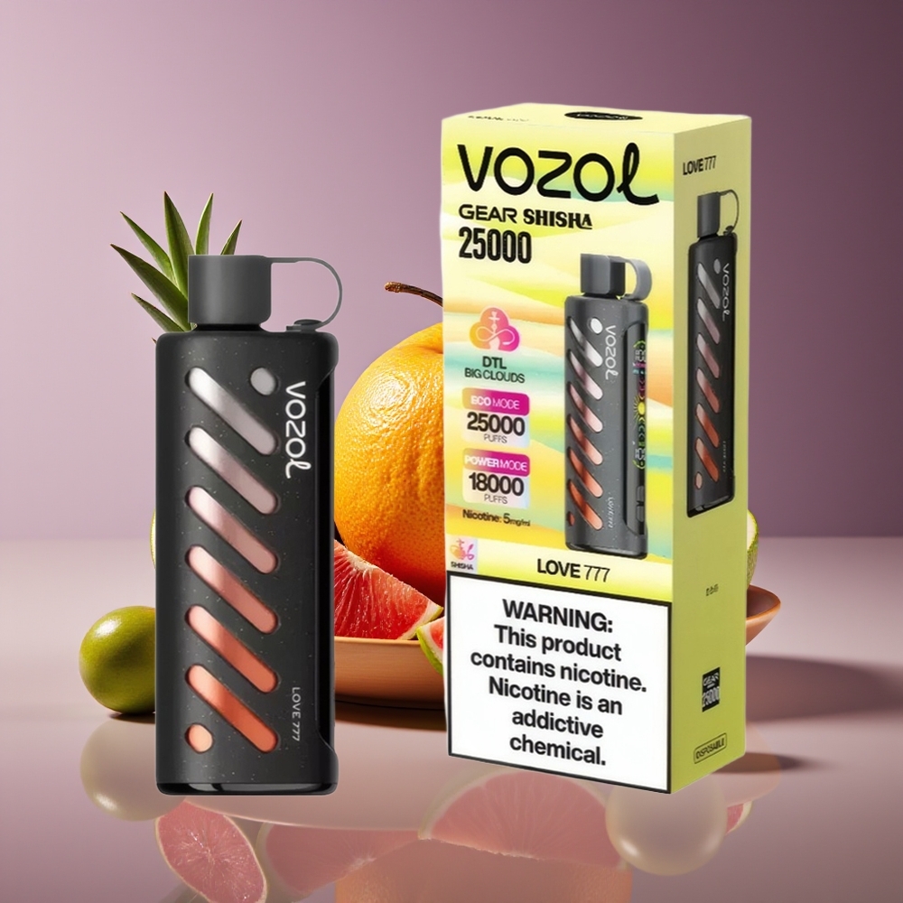VOZOL Gear Shisha 25000 Puffs Dual Mesh 1000mAh 5mg Love 777