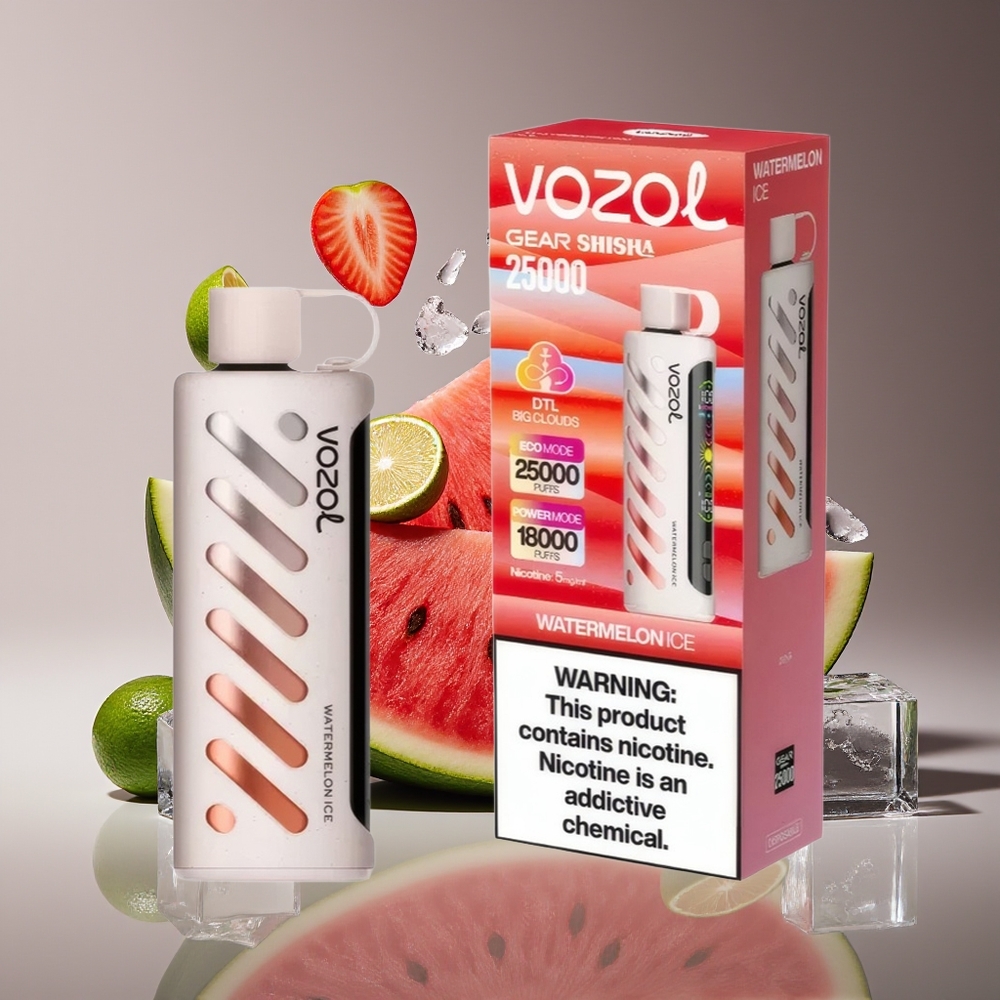 VOZOL Gear Shisha 25000 Puffs Dual Mesh 1000mAh Watermelon Ice Disposable Vape