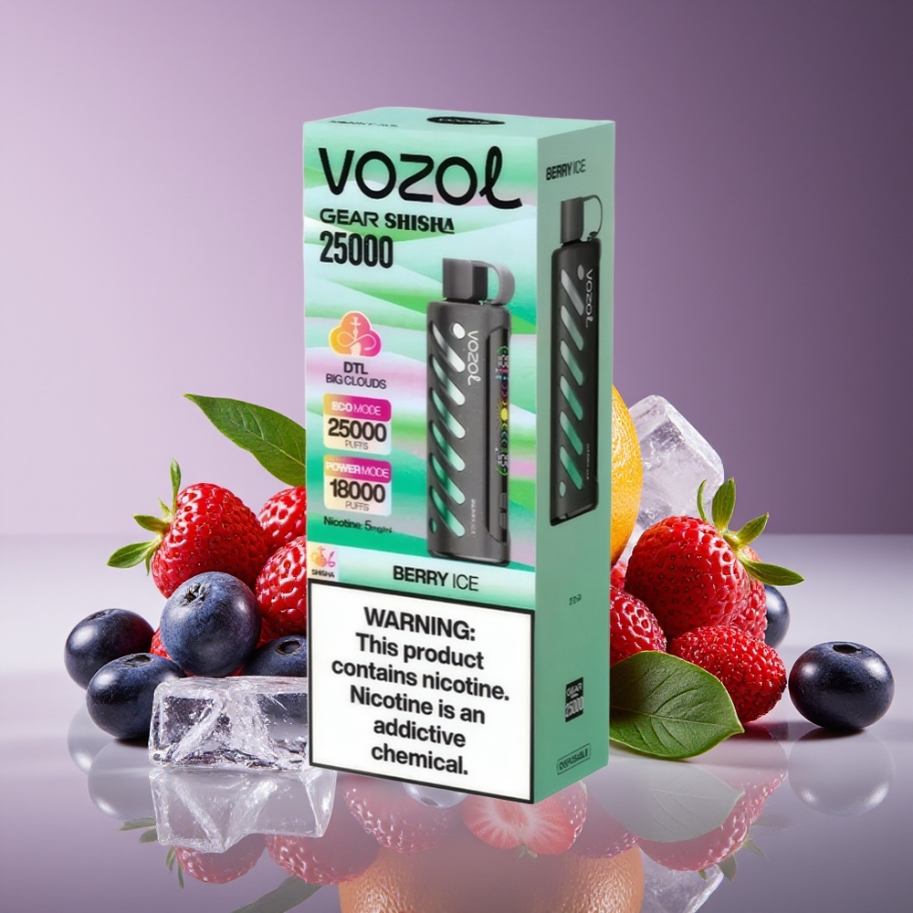 VOZOL Gear Shisha 25000 Puffs Dual Mesh Berry Ice Disposable Vape