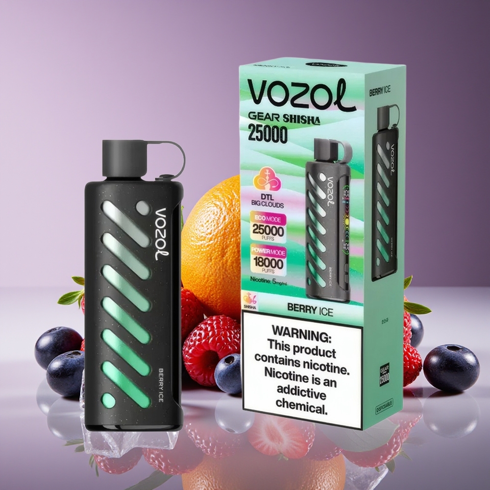 VOZOL Gear Shisha 25000 Puffs Dual Mesh Berry Ice Disposable Vape