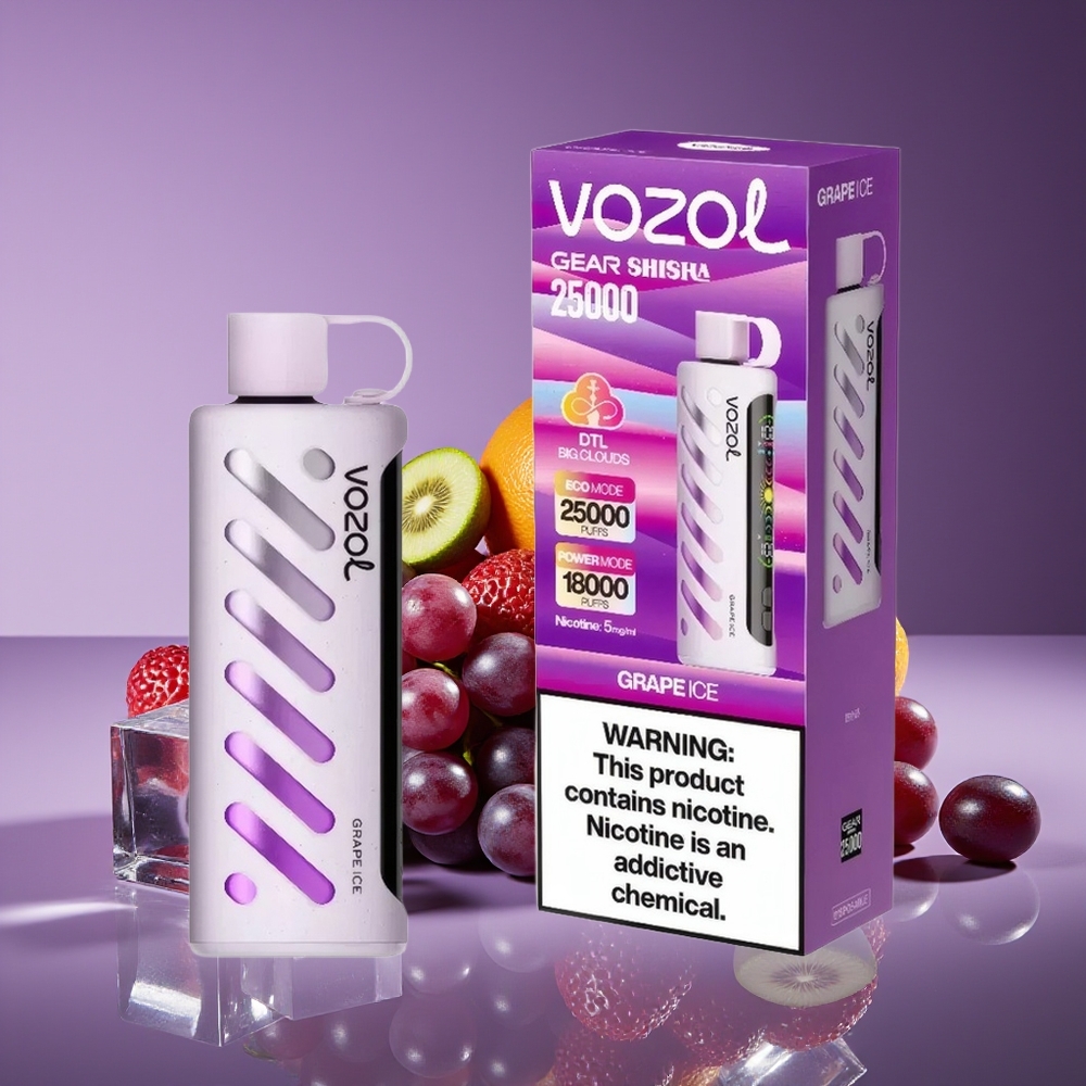 VOZOL Gear Shisha 25000 Puffs Dual Mesh Grape Ice Disposable Vape 1000mAh