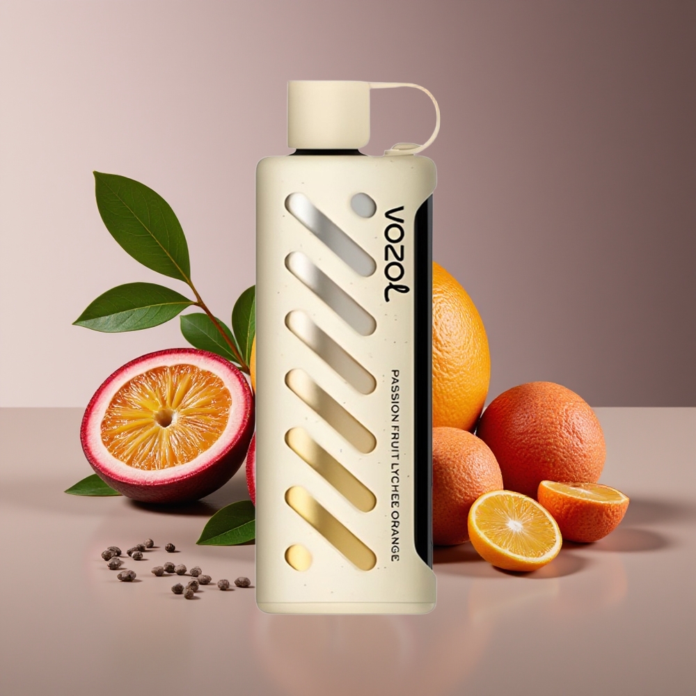 VOZOL Gear Shisha 25000 Puffs Dual Mesh Passion Fruit Lychee Orange 1000mAh 5mg
