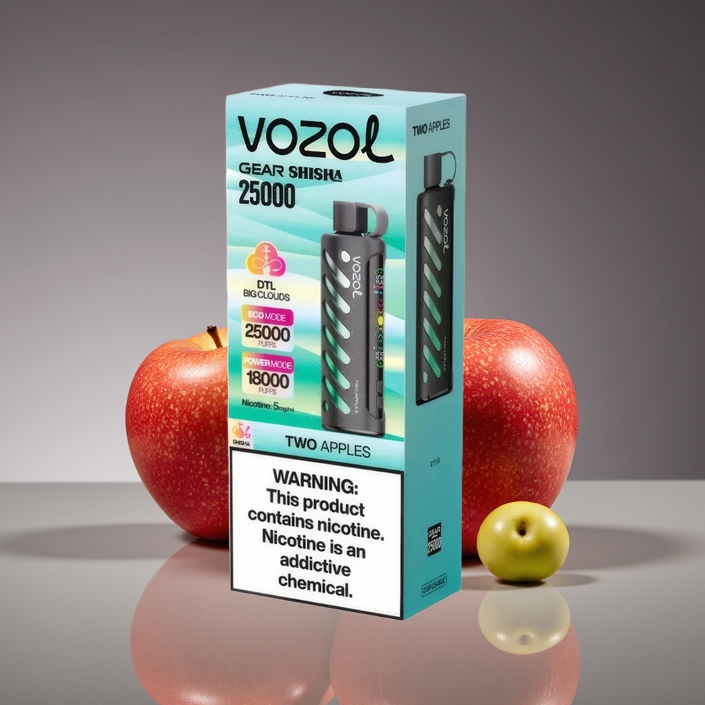 VOZOL Gear Shisha 25000 Puffs Dual Mesh Two Apples 1000mAh Disposable Vape