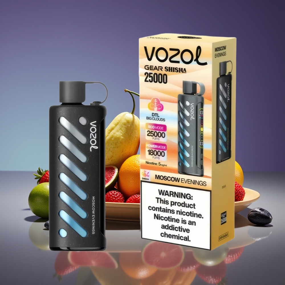VOZOL Gear Shisha 25000 Puffs SiLC Tech Dual Mesh 1000mAh Moscow Evenings