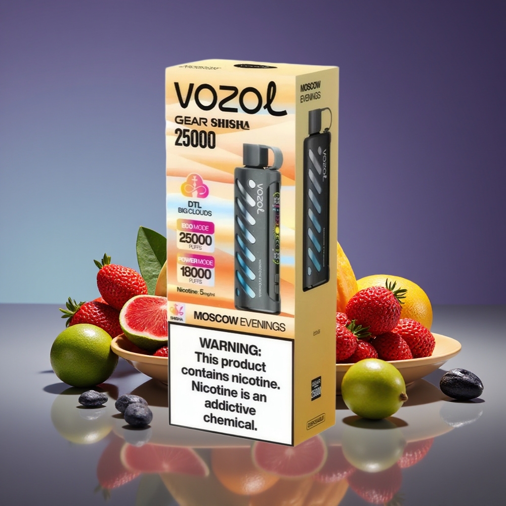 VOZOL Gear Shisha 25000 Puffs SiLC Tech Dual Mesh 1000mAh Moscow Evenings