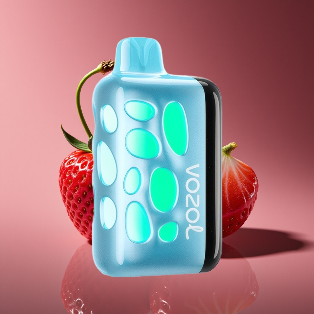 VOZOL RAVE 40000 Disposable Vape Cherry Strawberry 270° Glow Beat-Synced Eclipse 1000mAh