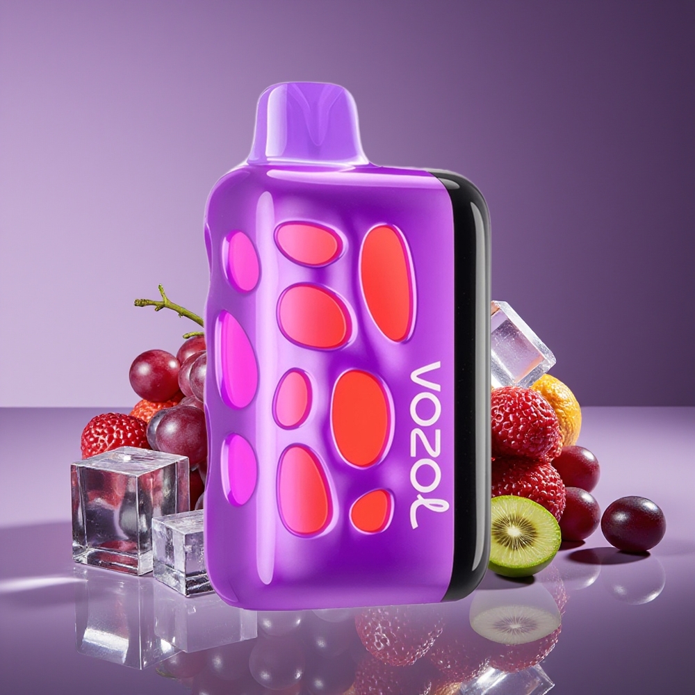VOZOL RAVE 40000 Disposable Vape Grape Ice with Beat-Synced Party Mode  80 Charged in 20 Mins