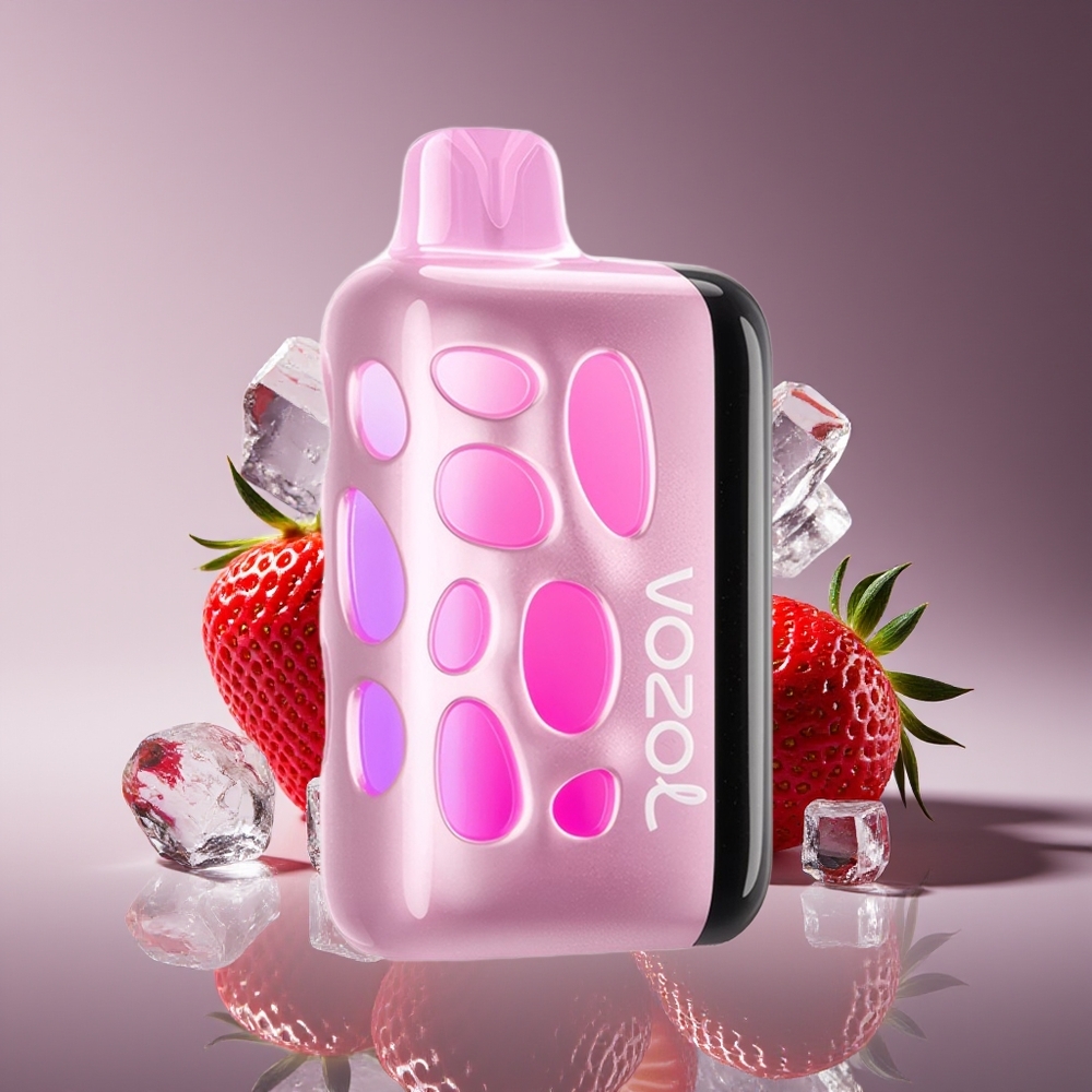 VOZOL RAVE 40000 Disposable Vape Strawberry Ice with 270° Glow  Beat-Synced Party Mode