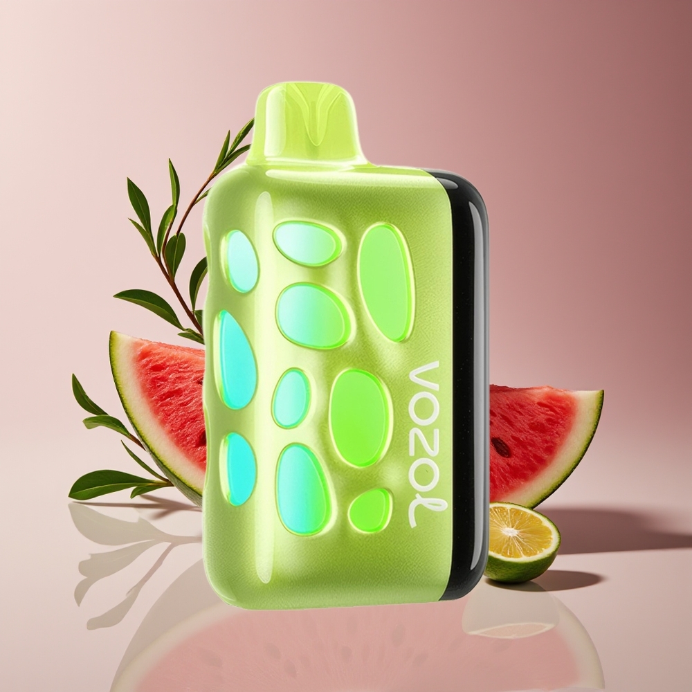 VOZOL RAVE 40000 Disposable Vape Watermelon Bubblegum with 270° Glow  Beat-Synced Party Mode