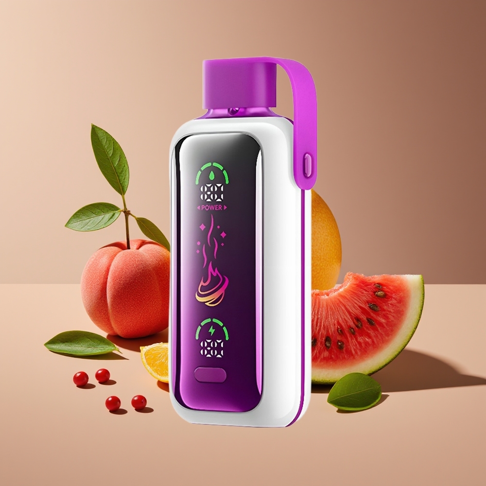 VOZOL Star 20000 Puffs 22 HD Mirror Screen Dual Mesh 650mAh Peach Mango Watermelon