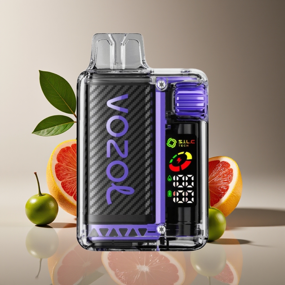 VOZOL Vista 20000 Puffs MTL Rechargeable Disposable Vape Elderflower Grapefruit 650mAh OLED MCU 6-Level Watt