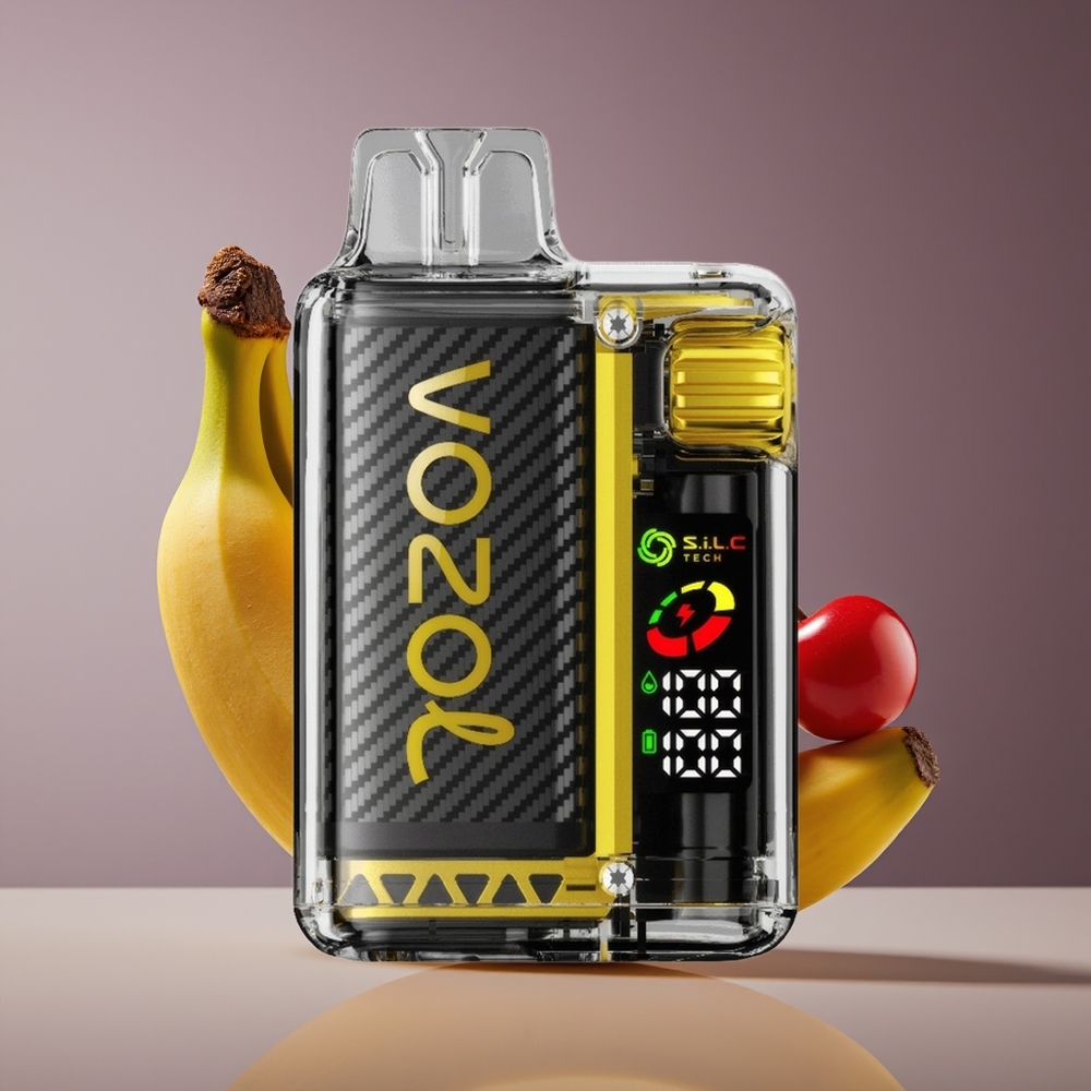 VOZOL Vista 20000 Puffs Rechargeable Disposable Vape Dragon Fruit Banana Cherry OLED SiLC Dual Mesh 6-Level Watt MTL TPD