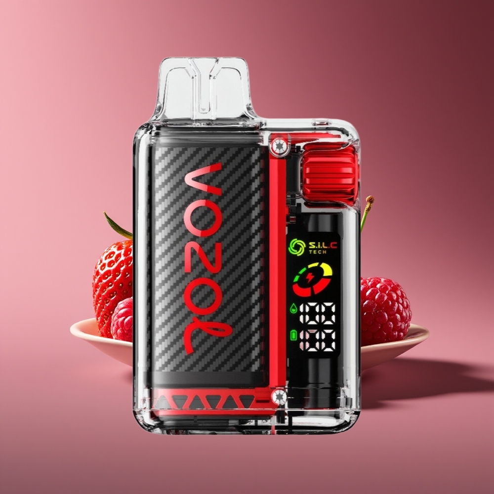 VOZOL Vista 20000 Puffs Rechargeable MTL Disposable Vape Strawberry Raspberry Cherry SiLC Tech OLED 6-Level Watt