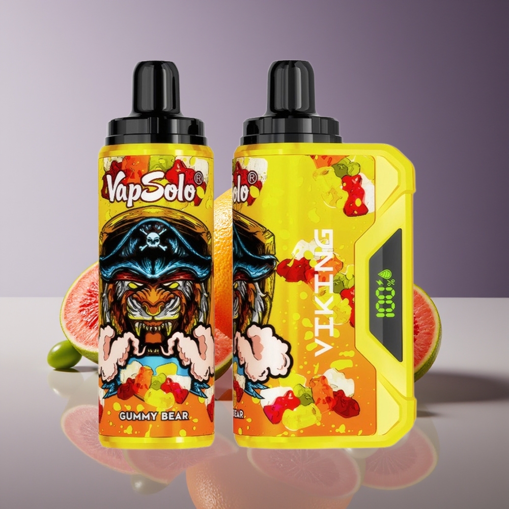 VapSolo VIKING 12000 Puffs 22mL Type-C LED Display Disposable Vape Gummy Bear