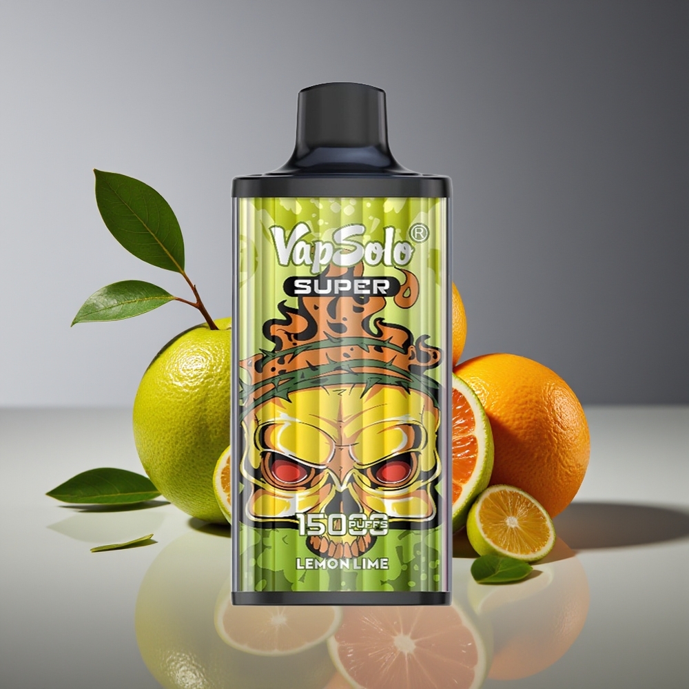 Vapsolo Super 15000 Puffs 40ml 850mAh Mesh Lima Lemon Disposable Vape
