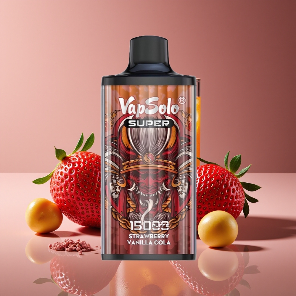 Vapsolo Super 15000 Puffs 40ml 850mAh Mesh Strawberry Vanilla Cola Disposable Vape