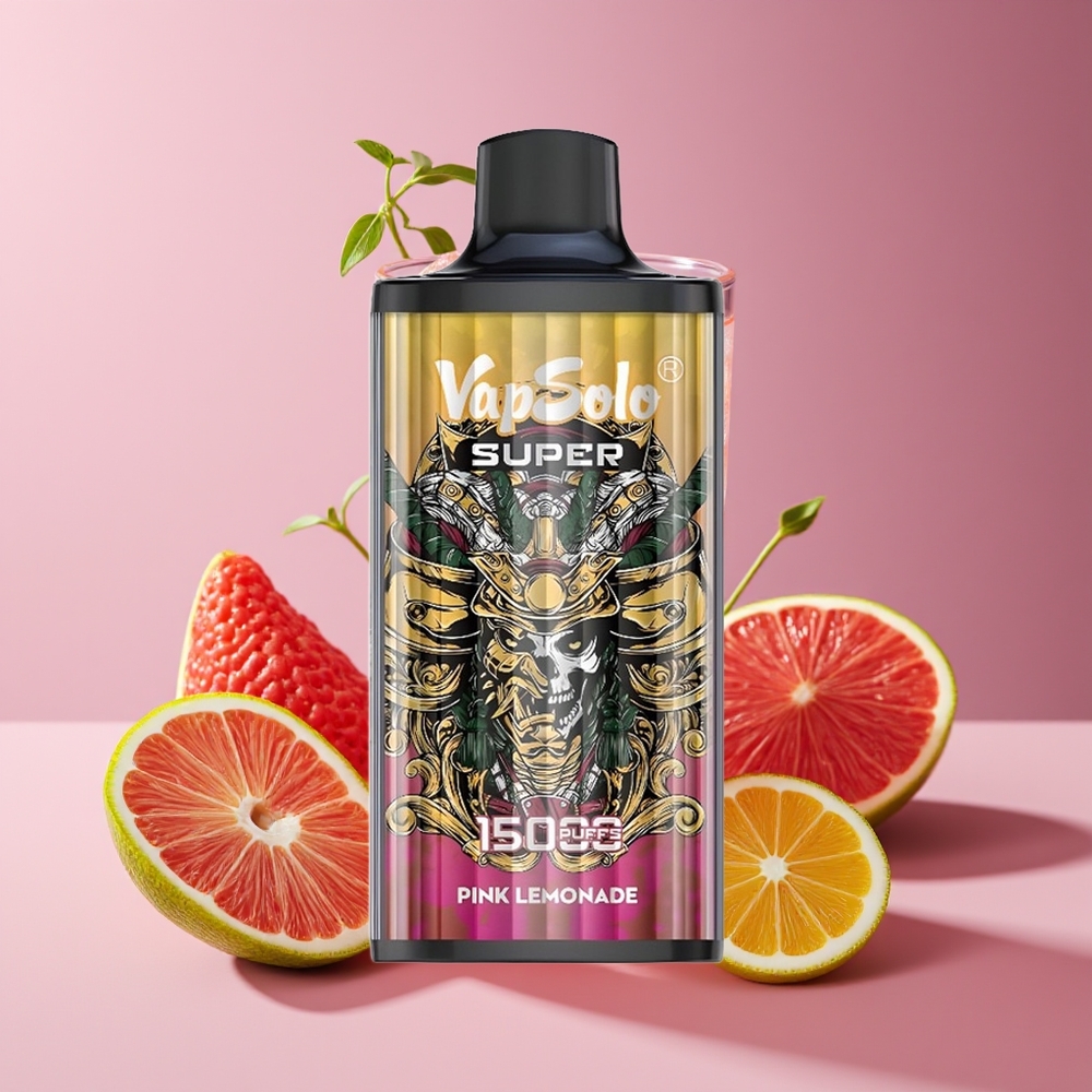 Vapsolo Super 15000 Puffs 40ml 850mAh Mesh Type-C Disposable Vape Pink Lemonade