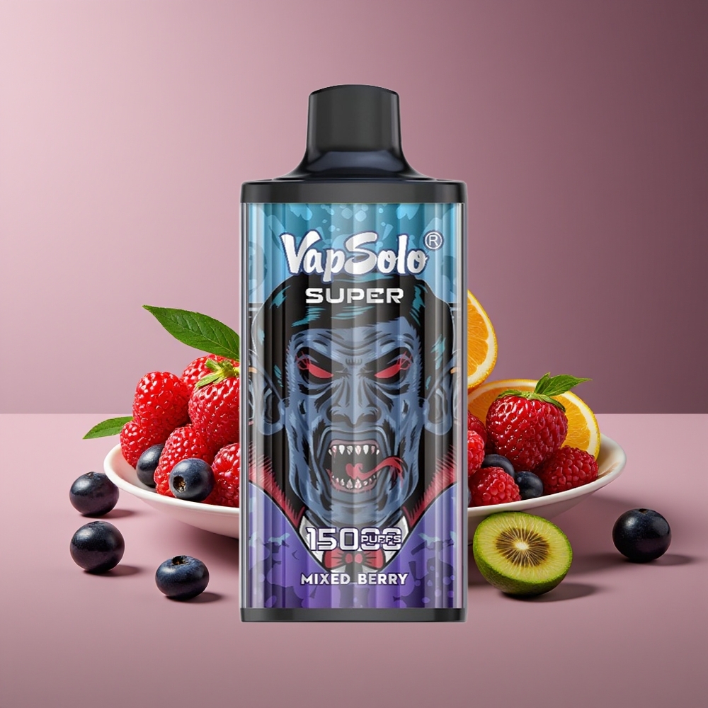 Vapsolo Super 15000 Puffs 40ml Mixed Berries Disposable Vape 850mAh Type-C