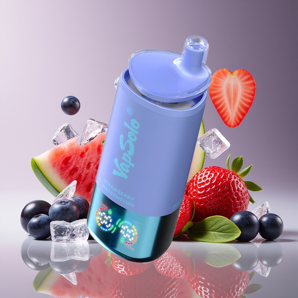 Vapsolo Triple 30000 Puffs 40ml 3 Oil Tanks Type-C Strawberry Watermelon  Blueberry Ice