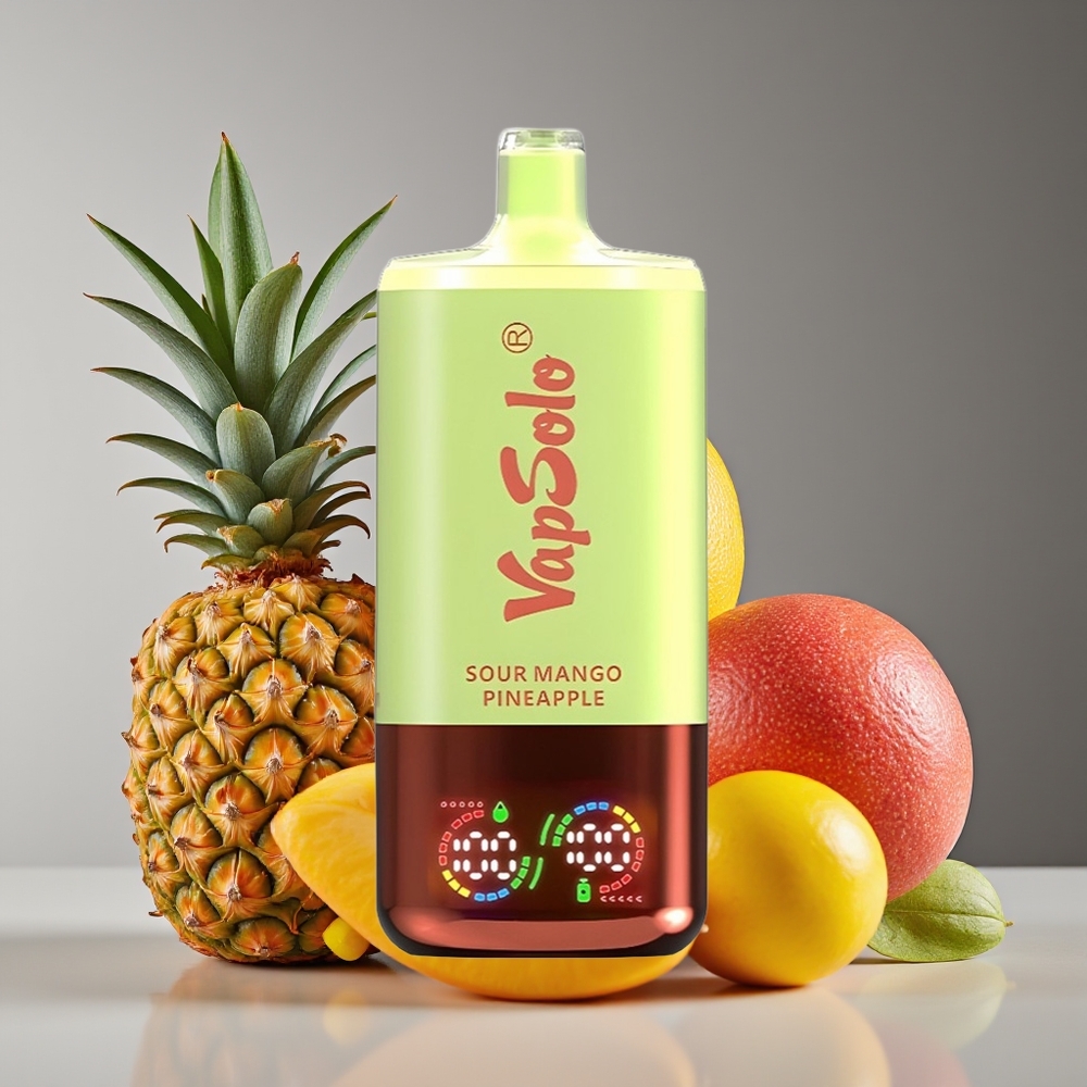Vapsolo Triple 30000 Puffs 40ml 3-Tank Type-C Sour Mango Pineapple Disposable Vape