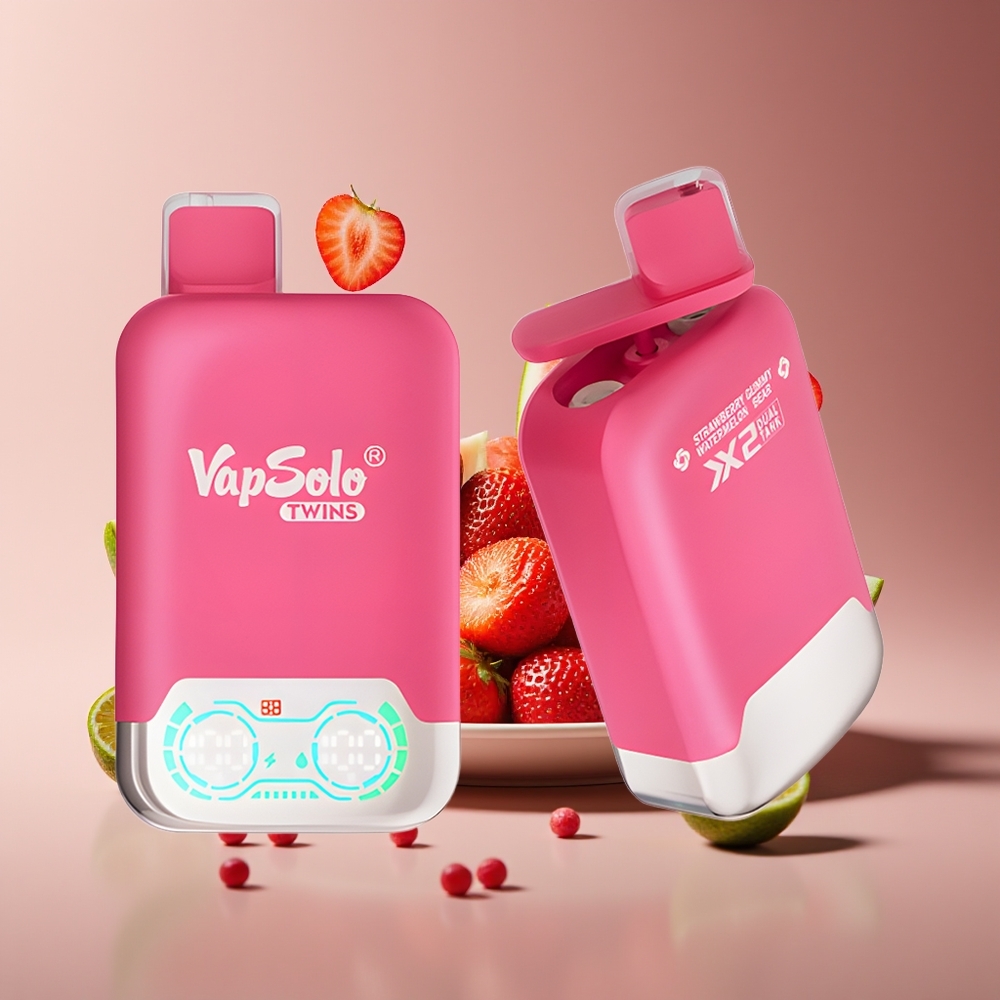 Vapsolo Twins 20000 Puffs 40ml Dual Tank Type-C Disposable Vape Strawberry Watermelon Gummy Bear