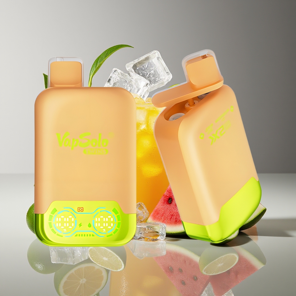 Vapsolo Twins 20000 Puffs 40ml Dual Tank Type-C Lemon Lime  Watermelon Ice Disposable Vape