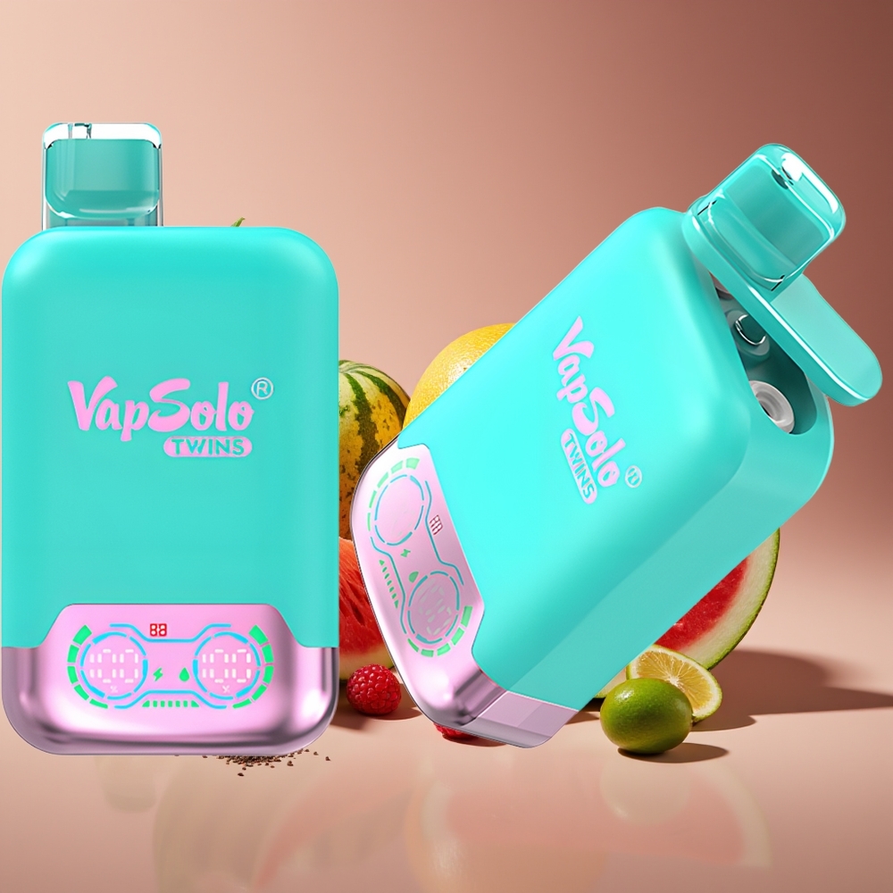 Vapsolo Twins 20000 Puffs 40ml Dual Tank Type-C Triple Melon  Raspberry Watermelon Disposable Vape
