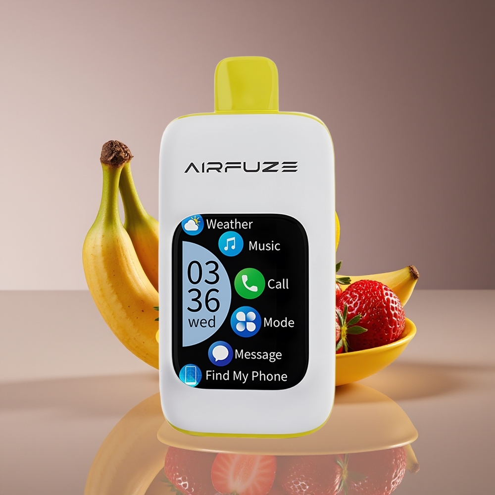 AirFuze Smart 30000 Puffs 5% Nicotine 900mAh Type-C Disposable Vape Strawberry Banana