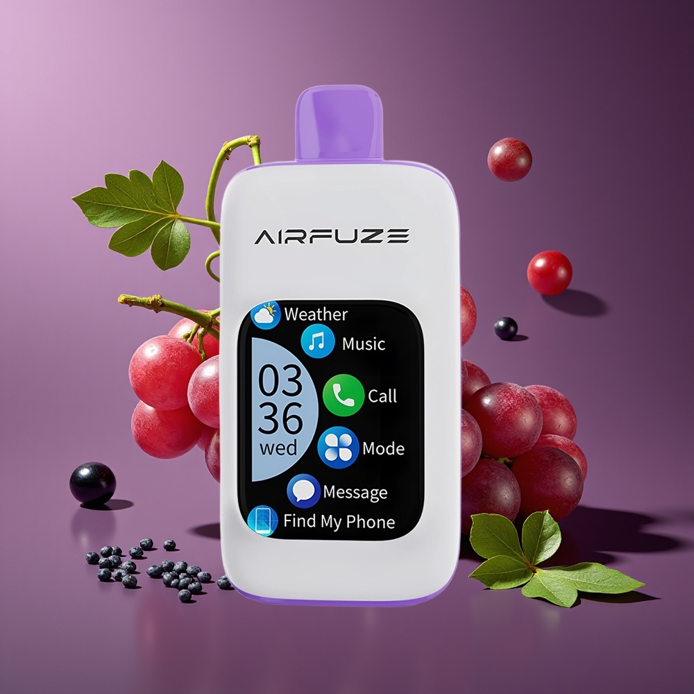 AirFuze Smart Pro 40000 Puffs Rechargeable 20ML Grape Burst Disposable Vape with Smartphone Integration & 3 Vaping Modes