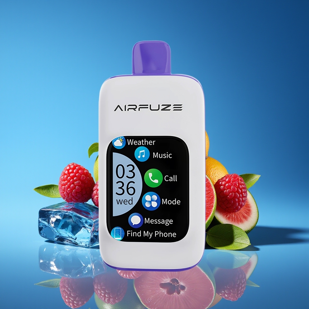 AirFuze Smart Pro 40000 Puffs Rechargeable Wireless Touch Screen Blue Razz Ice